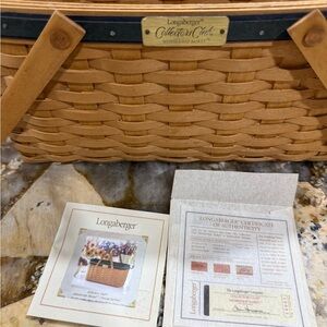 Longaberger Woven Basket with Certificate